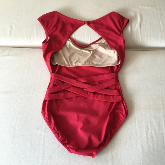 Coming soon - Jozette for Mirella red open back leotard S - Picture 2 of 6